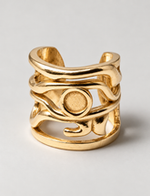 Bold New Era Horus Eyes Ring | Gold Vermeil