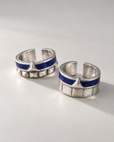 The Lapis Lazuli Pyramid Ring | SILVER