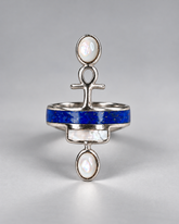 Ankh Lapiz Lazuli Royal Ring