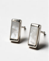 Classic Mother of Pearl Earring | Silver