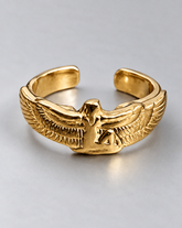 PINKY ISIS WINGS RING | GOLD VERMEIL