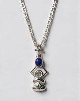 Scarab Lapis Lazuli Royal Necklace | Silver