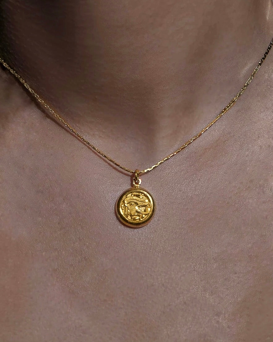 Bygone circular Necklace | Gold Vermeil