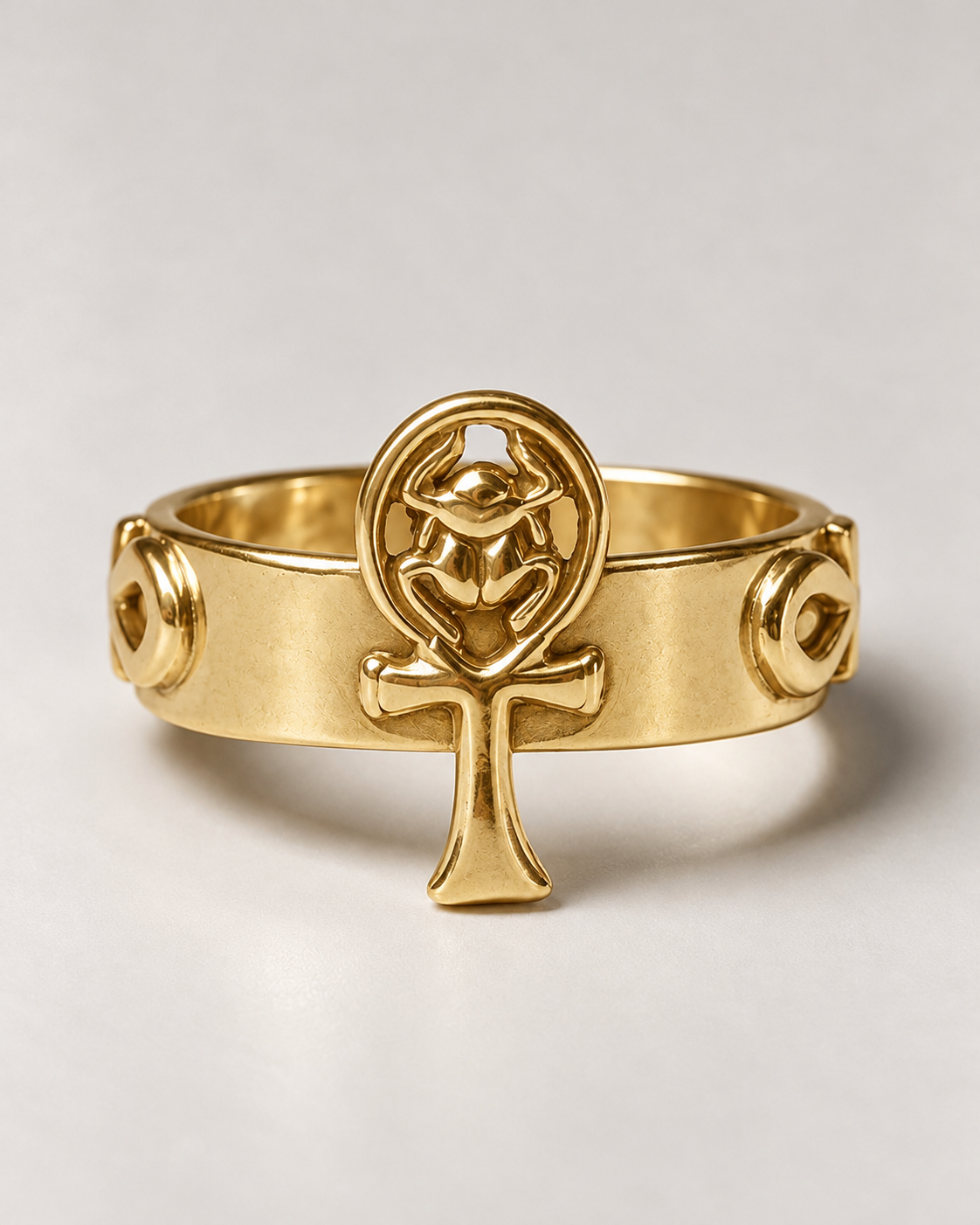 Ankh Scarab Royal Ring Gold vermeil