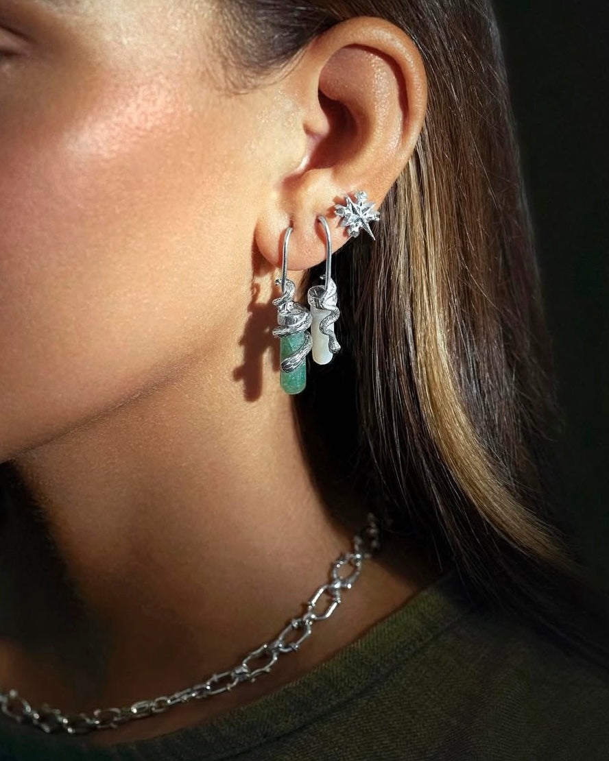 Full Ear Set | Serpentine | Silver