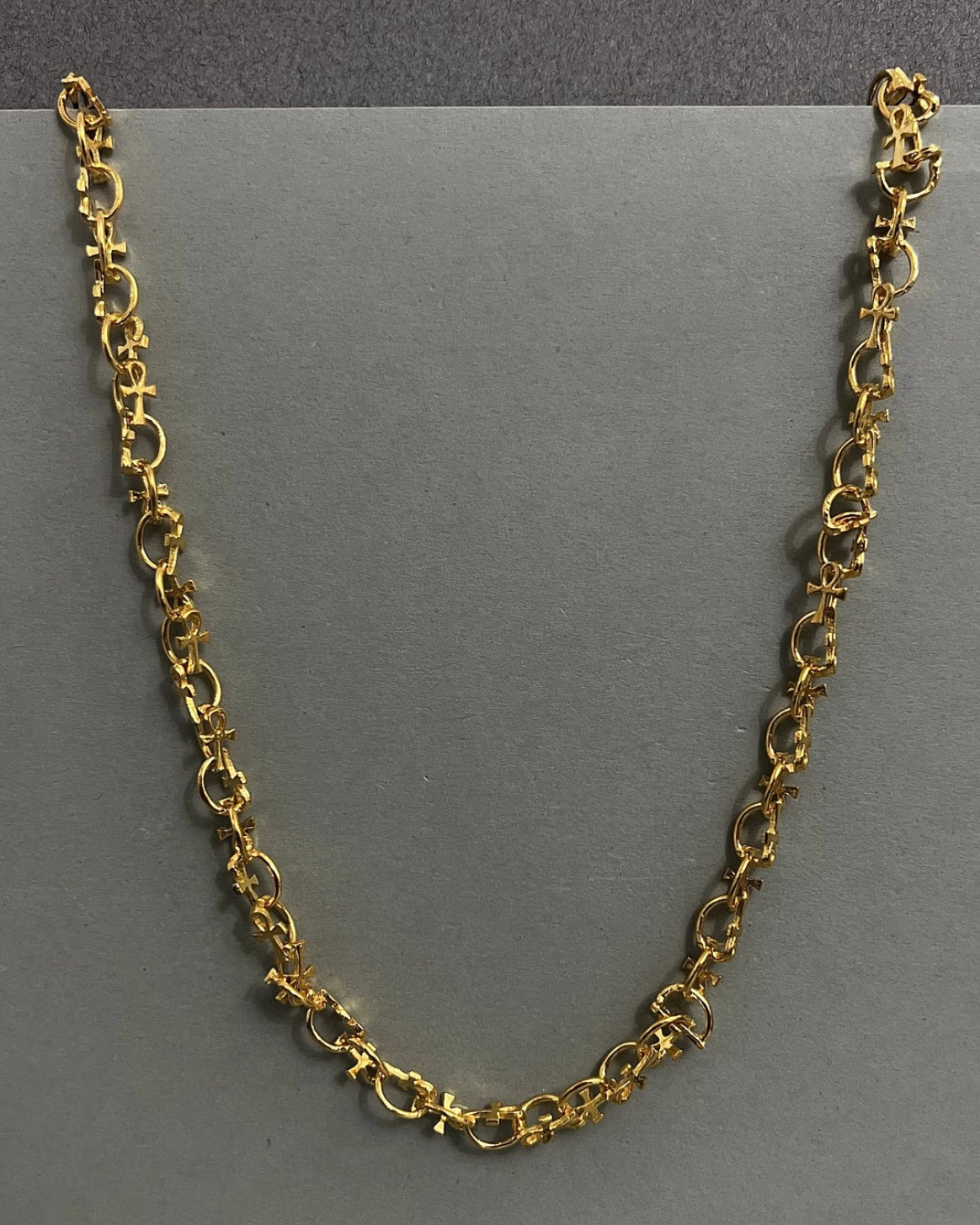 Golden Ankh Cord Necklace  | Gold Vermeil